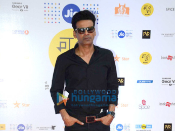 Manoj Bajpayee & Pooja Chopra promote short film 'Ouch' at MAMI 18th Mumbai Film Festival