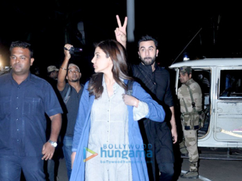 Ranbir Kapoor & Anushka Sharma arrive from Chandigarh after promoting ‘Ae Dil Hai Mushkil’