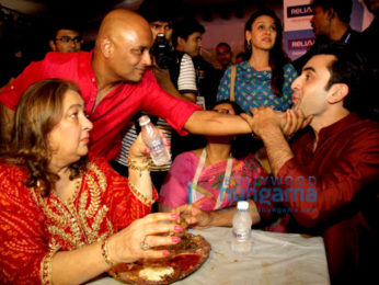 Ranbir Kapoor, Ayan Mukerji and Kajol snapped at the North Sarbojini Durga Pandal