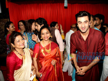 Ranbir Kapoor, Ayan Mukerji and Kajol snapped at the North Sarbojini Durga Pandal