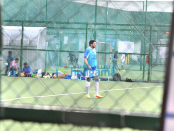 Ranbir Kapoor and Abhishek Bachchan snapped at football practice