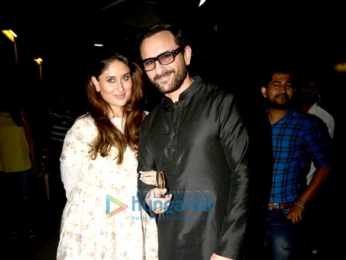 Saif Ali Khan and Kareena Kapoor Khan snapped post Harper's Bazaar Bride shoot in Mumbai