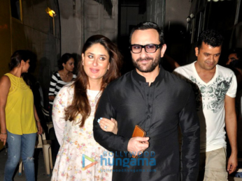 Saif Ali Khan and Kareena Kapoor Khan snapped post Harper's Bazaar Bride shoot in Mumbai