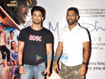 Sushant Singh Rajput & Mahendra Singh Dhoni snapped at 'M.S. Dhoni - The Untold Story' promotions