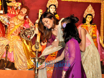 Sushmita Sen graces Durga Pooja ceremony