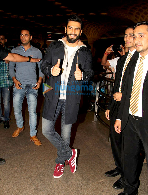 Ranveer Singh and Vaani Kapoor depart for the trailer launch of Befikre in Paris