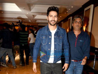 Varun Dhawan, Jacqueline Fernandez & Sajid Nadiadwala at ‘Dishoom- Abu Dhabi Film Commission’ media meet