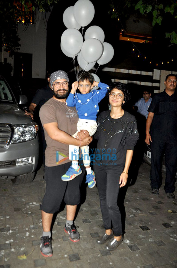 aamir kiran snapped post azads birthday bash 1 2