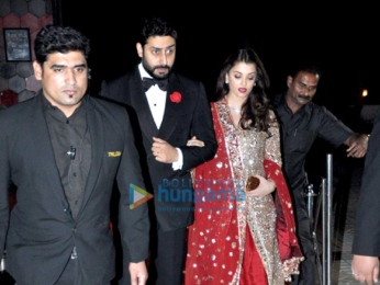 Abhishek Bachchan, Aishwarya Rai Bachchan, Esha Gupta, Huma Qureshi grace stylist Aastha Sharma's Wedding ceremony