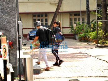 Bipasha Basu and hubby Karan Singh Grover snapped entering the gym
