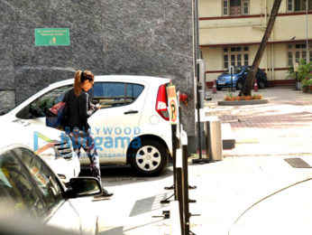 Bipasha Basu and hubby Karan Singh Grover snapped entering the gym