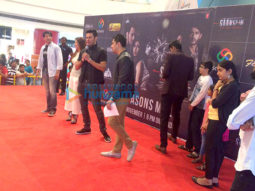 Cast of the film 'Saansein - The Last Breath' snapped in Pune promoting their film