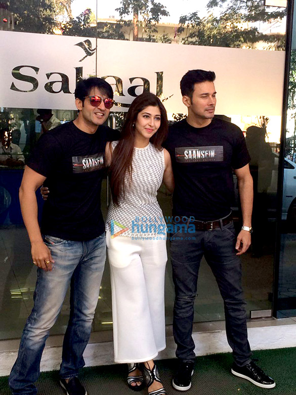 cast of the film saansein the last breath snapped in pune promoting their film 2