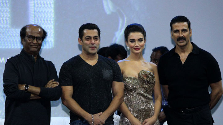 Rajinikanth, Salman Khan, Akshay Kumar’s DHAMAKA At 2.0’s First Look Launch Rajinikanth, Salman Khan, Akshay Kumar’s DHAMAKA At 2.0’s First Look Launch