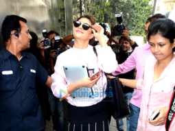 Jacqueline Fernandez snapped at a studio in Bandra