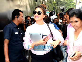 Jacqueline Fernandez snapped at a studio in Bandra