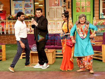 Karan Johar on the sets of The Kapil Sharma Show