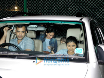 Lara Dutta snapped with kids at Bandra Gymkhana