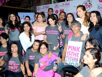 Milind Soman & Anusha Dandekar at the announcement of Fifth Edition of Pinkathon