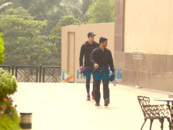 Ranbir Kapoor snapped post gym session at Taj Lands End