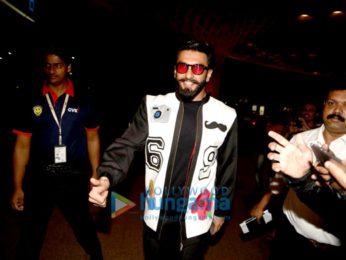 Ranveer Singh & Deepika Padukone depart for Dubai