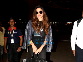 Ranveer Singh & Deepika Padukone depart for Dubai