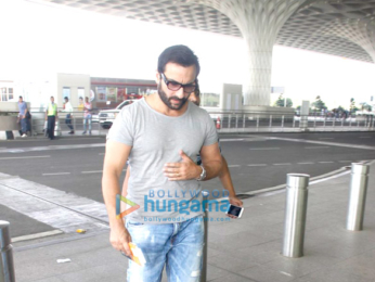 Saif Ali Khan & Shriya Saran snapped at the international airport