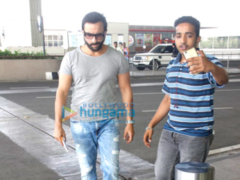 Saif Ali Khan & Shriya Saran snapped at the international airport