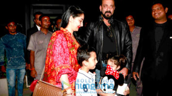 Sanjay Dutt and Manyata Dutt snapped with kids post dinner at Yuatchaa