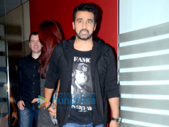 Shilpa Shetty and Raj Kundra snapped post dinner at Royal China