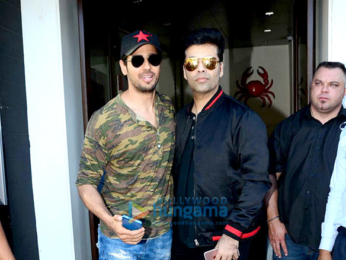 Sidharth Malhotra, Alia Bhatt & Karan Johar snapped post lunch at 'Bastian'