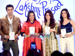 Ranbir Kapoor, Alia Bhatt & Akshay Kumar at the launch of Twinkle Khanna’s book ‘The Legend Of Lakshmi Prasad’