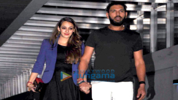 Yuvraj Singh & Hazel Keech snapped post dinner at Hakassan
