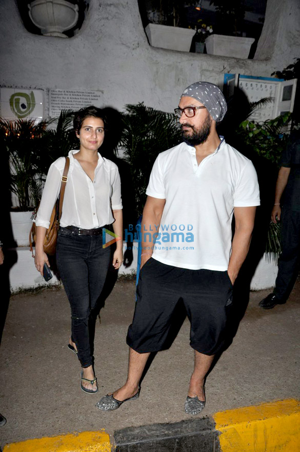 Aamir Khan snapped post dinner at Olive Aamir Khan snapped post dinner at Olive