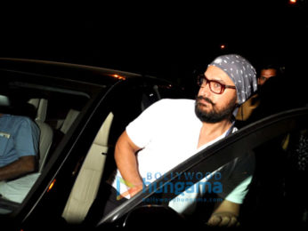 Aamir Khan snapped post dinner at Olive
