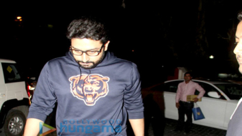 Abhishek Bachchan and Riteish Deshmukh snapped post their dubbing
