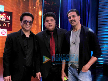 Akshay Kumar and Sajid Nadiadwala snapped on sets of Yaaron Ki Baraat