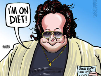 Bollywood Toons: Bappi Lahiri is on diet! Bollywood Toons: Bappi Lahiri is on diet!