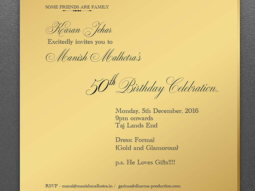 Check out: Karan Johar’s specially designed ‘golden invite’ for Manish Malhotra