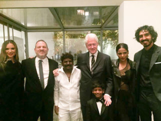 Dev Patel and Priyanka Bose meet Bill Clinton at the premiere of their film Lion