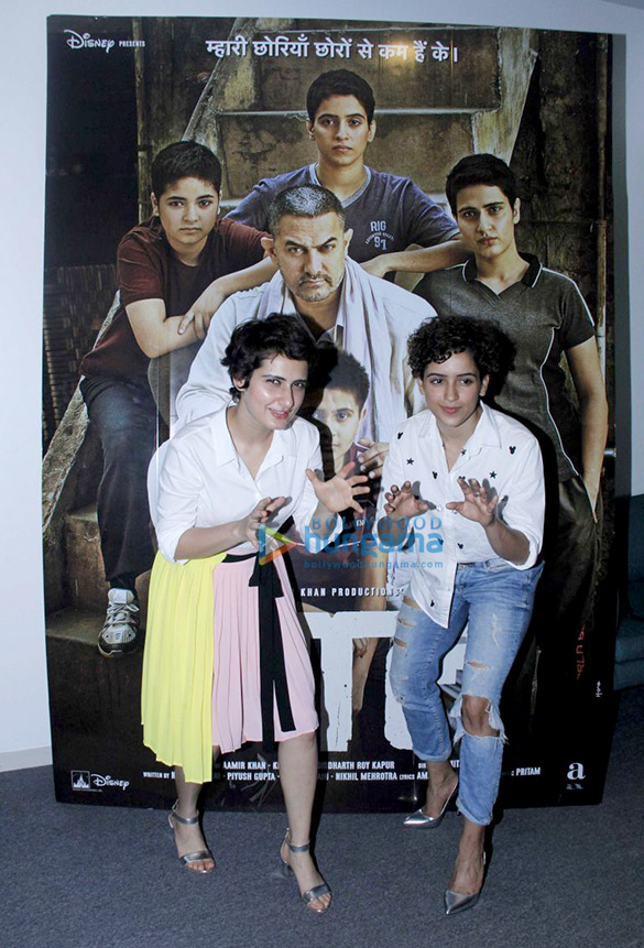 fatima and sanya snapped promoting their film dangal 1