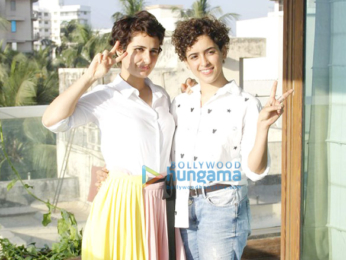 Fatima Sana Shaikh and Sanya Malhotra snapped promoting their film Dangal