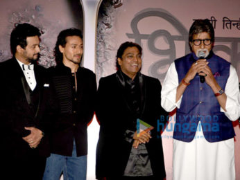 Amitabh Bachchan and Tiger Shroff at the launch of Ganesh Acharya's movie Bikhari