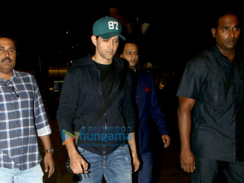 Hrithik Roshan snapped arriving back from Singapore