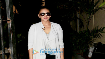Huma Qureshi snapped after a dubbing session in Versova