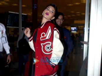 Jacqueline Fernandez snapped at the airport leaving for New York