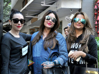 Kareena Kapoor Khan, Karisma Kapoor and Amrita Arora snapped post lunch in Bandra