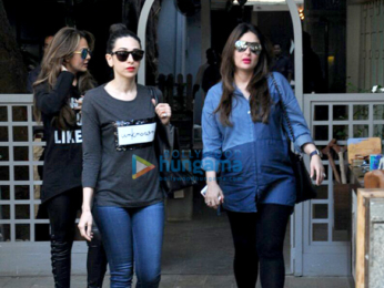 Kareena Kapoor Khan, Karisma Kapoor and Amrita Arora snapped post lunch in Bandra