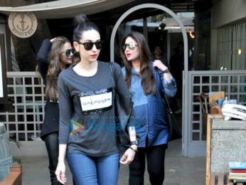 Kareena Kapoor Khan, Karisma Kapoor and Amrita Arora snapped post lunch in Bandra