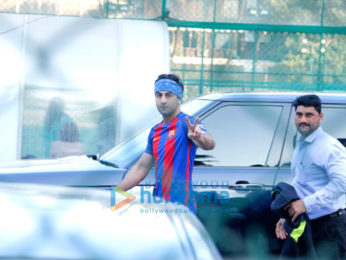 Ranbir Kapoor, Abhishek Bachchan and John Abraham snapped at football practice